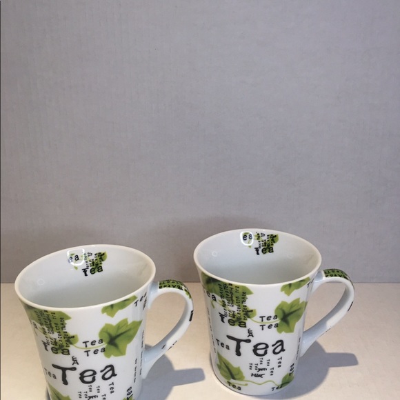 NWT Tea Mugs,set of 2 multi lingual “tea mugs” - Picture 3 of 6